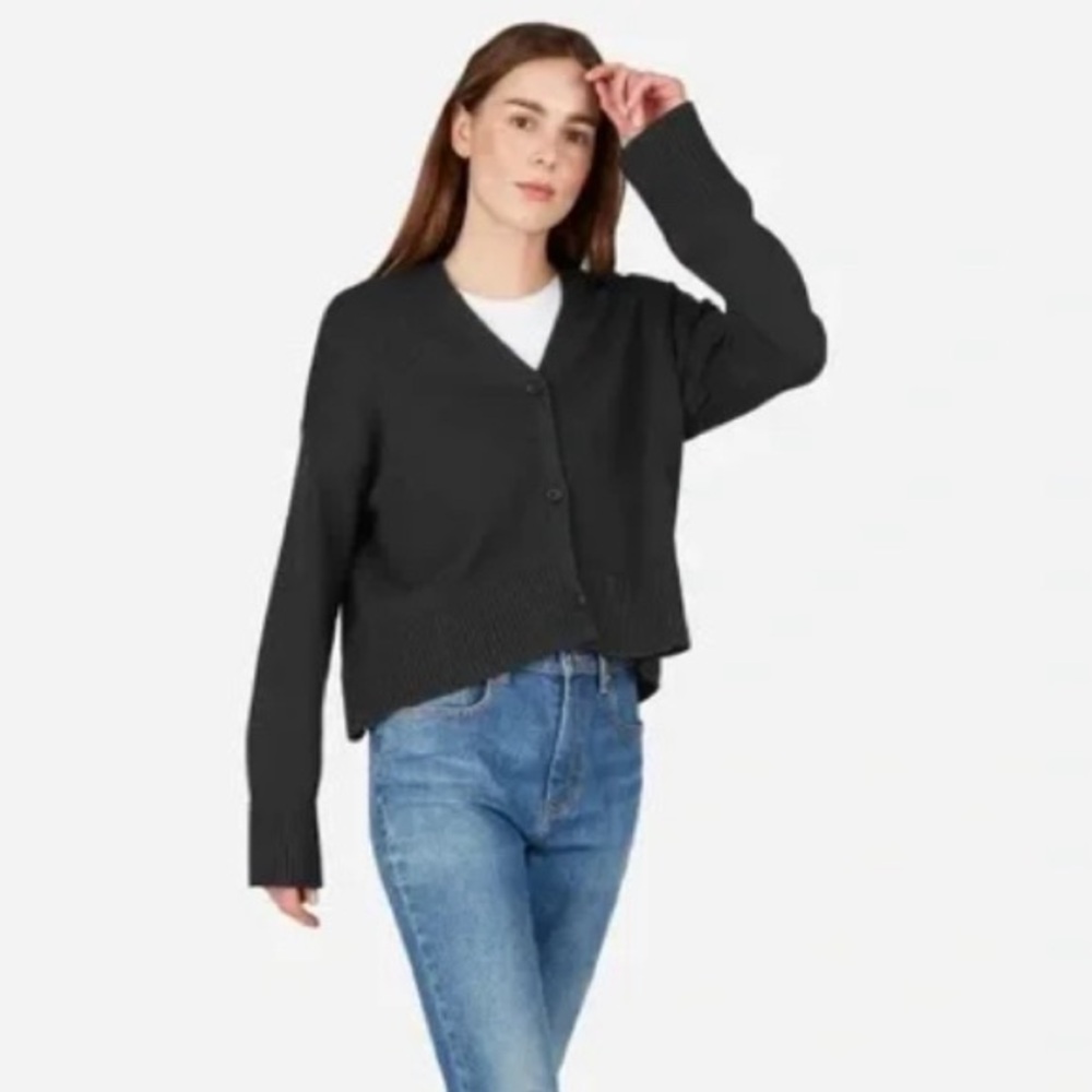 Everlane Soft Cotton Square Cardigan Sweater Size S
